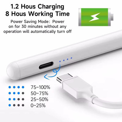 Stylus Pen for iPad and Tablet with Tilt Sensitivity and Palm Rejection