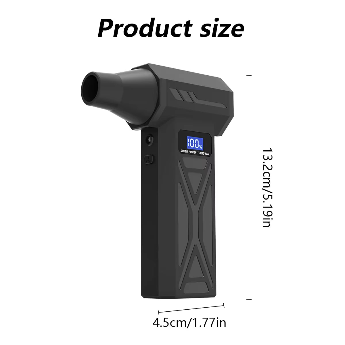 Cordless Air Duster with 110K RPM Turbo Blower and LED Display