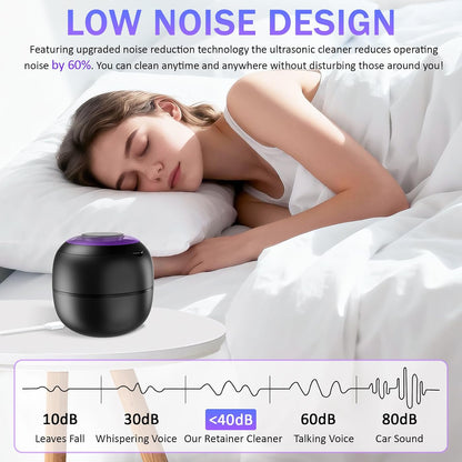 Ultrasonic Retainer Cleaner for Aligners, Night Guards & Dentures