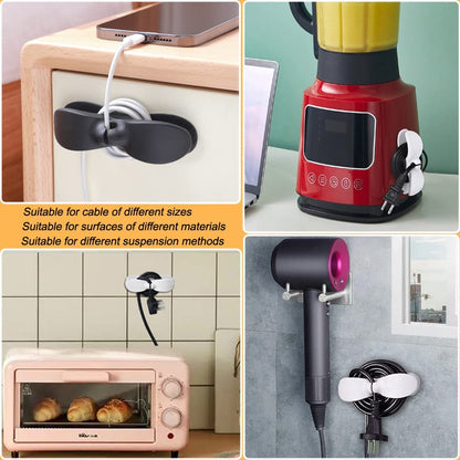 4-Pack Self-Adhesive Appliance Cord Organizers for Kitchen Cables