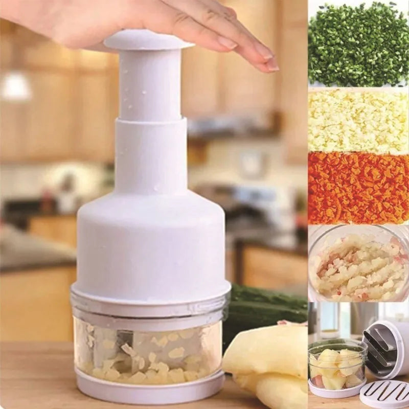 Multifunction Manual Vegetable Chopper, Slicer and Garlic Crusher
