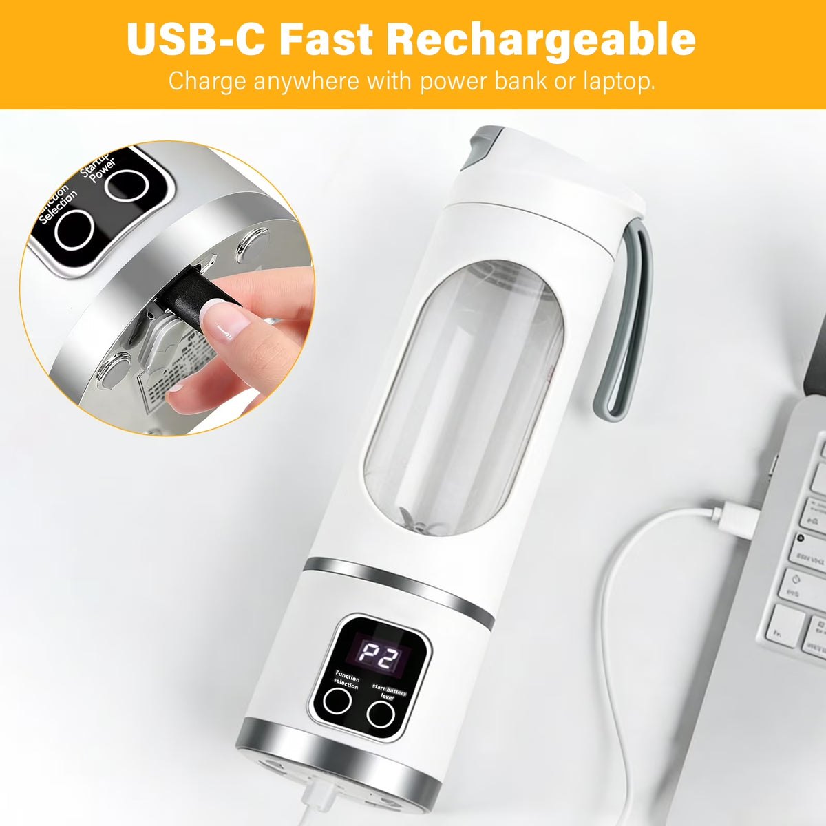 450ml Rechargeable Portable Blender for Smoothies and Shakes