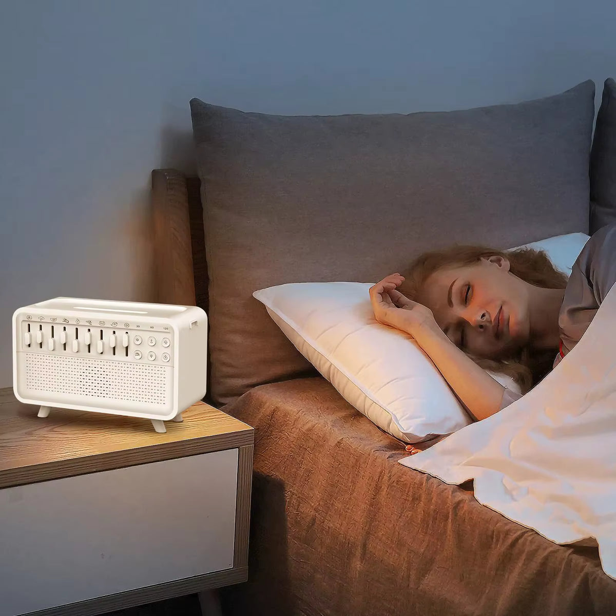 4-in-1 Bluetooth White Noise Speaker with Night Light, Humidifier and Nature Sounds