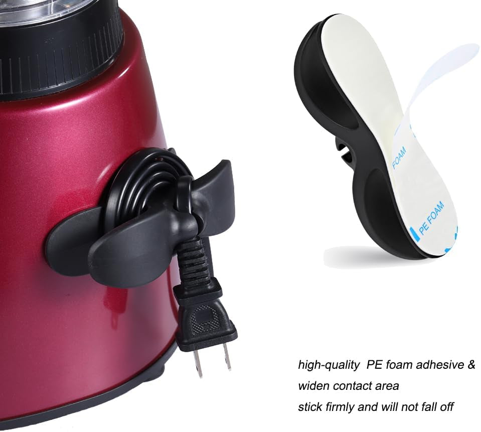 4-Pack Self-Adhesive Appliance Cord Organizers for Kitchen Cables