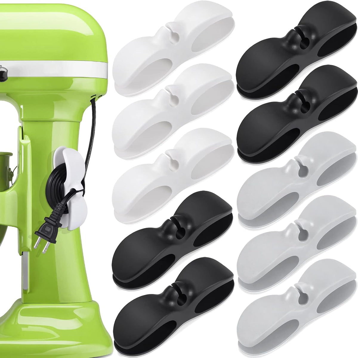 4-Pack Self-Adhesive Appliance Cord Organizers for Kitchen Cables