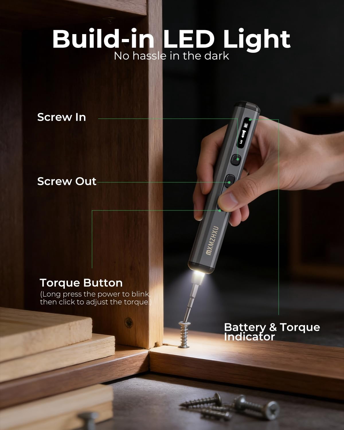 68-in-1 Rechargeable Precision Electric Screwdriver Kit with 64 Bits