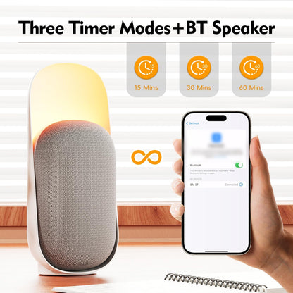 White Noise Sound Machine with Bluetooth Speaker and Night Light