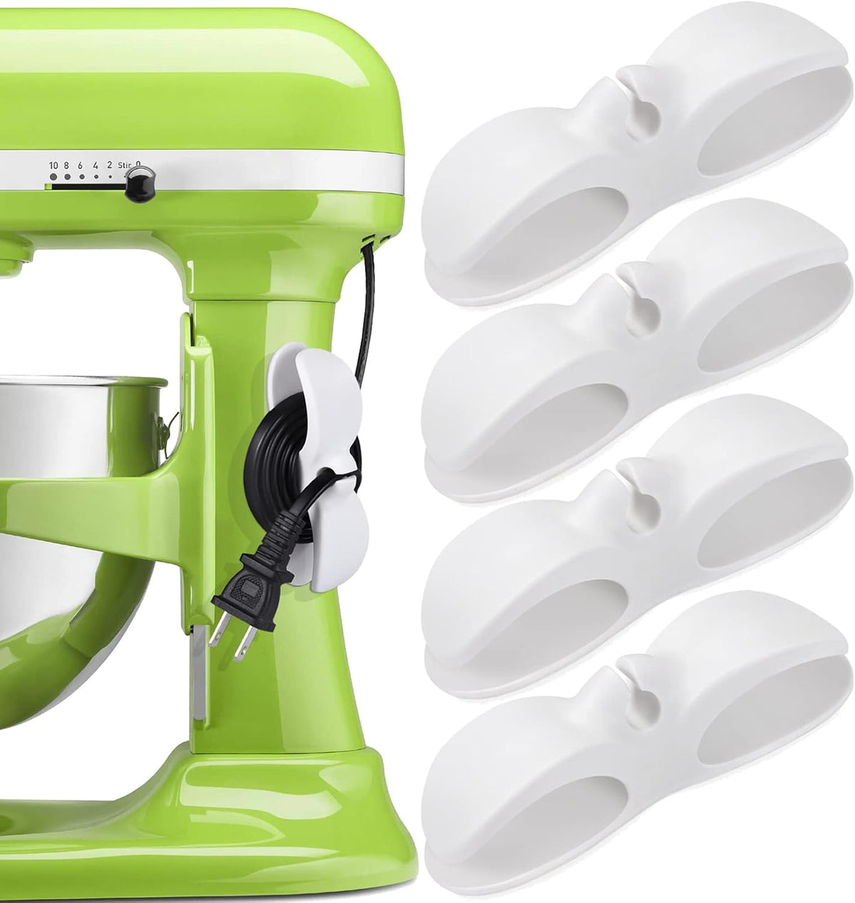 4-Pack Self-Adhesive Appliance Cord Organizers for Kitchen Cables