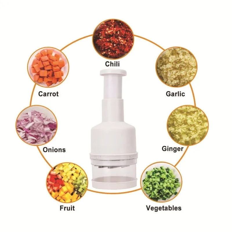 Multifunction Manual Vegetable Chopper, Slicer and Garlic Crusher
