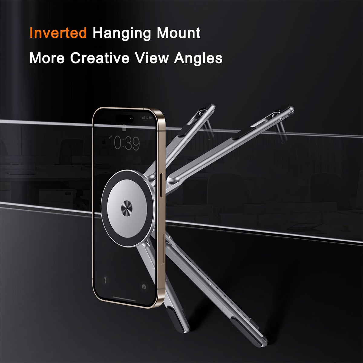 4-in-1 Foldable Laptop Stand with Magnetic Phone Holder