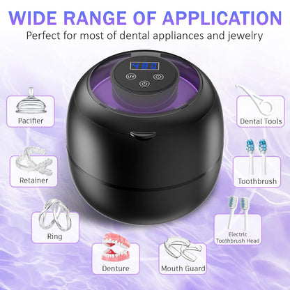 Ultrasonic Retainer Cleaner for Aligners, Night Guards & Dentures